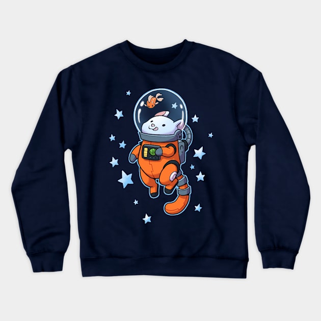 Catstronaut Crewneck Sweatshirt by Dooomcat